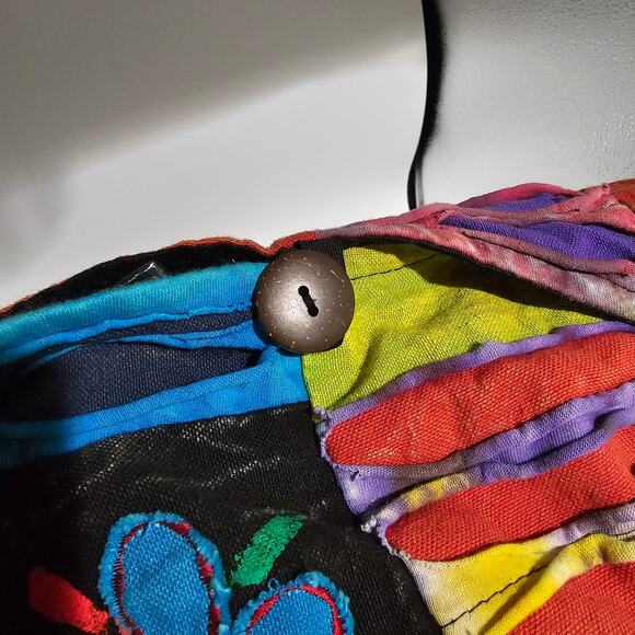 Rising International Hobo Bag in Patchwork Fabric - Boho Style Shoulder Tote - Picture 5 of 10